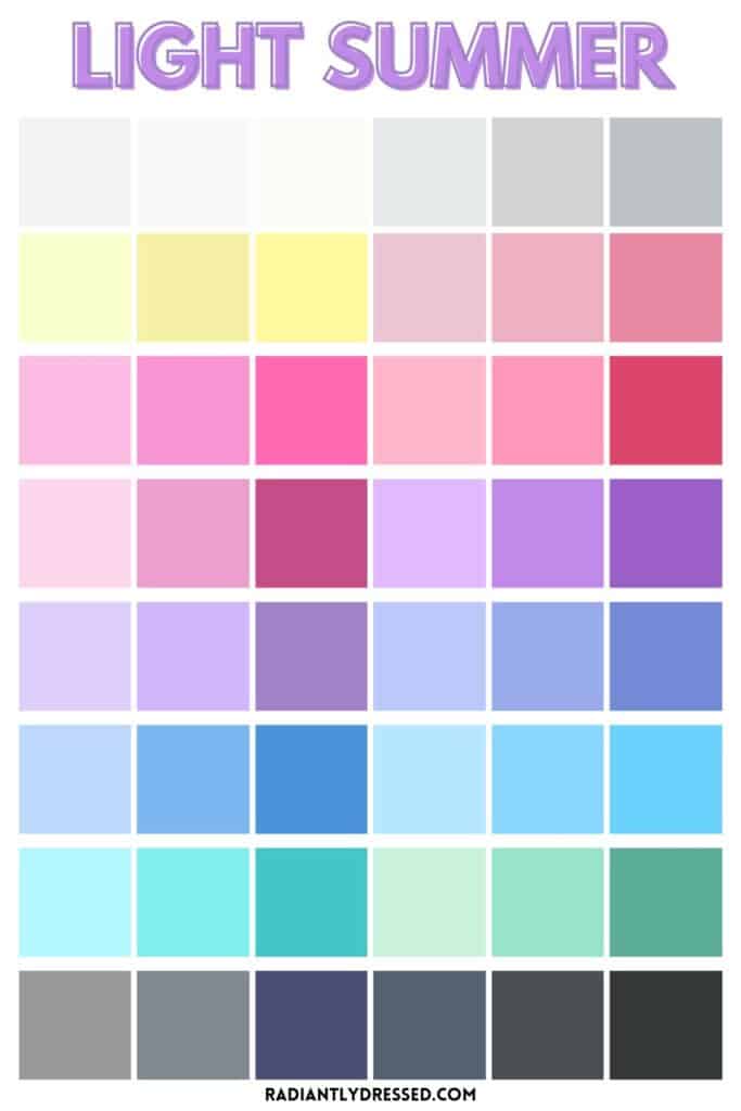 Light Summer Grid Palette