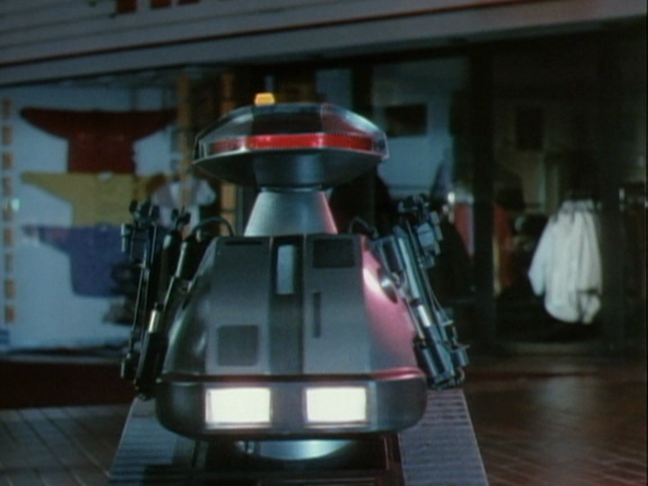 Chopping Mall Robot - "Chopping Mall" was filmed at Sherman Oaks Galleria in Los Angeles, CA