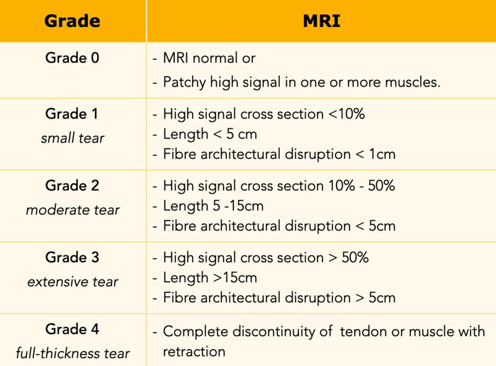 Muscle Strain Grades