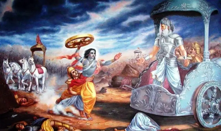 krishna-throwing-discus-at-shalva