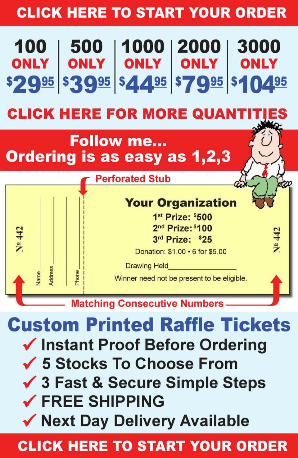 Custom Raffle Tickets Are Our Specialty