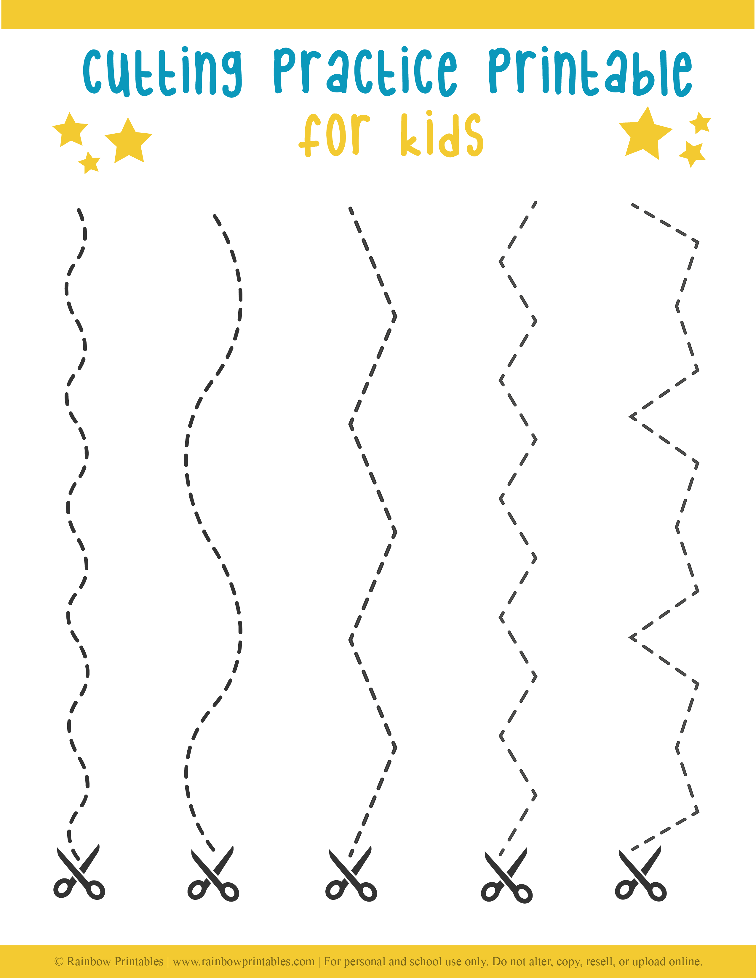 Cutting Practice Printable