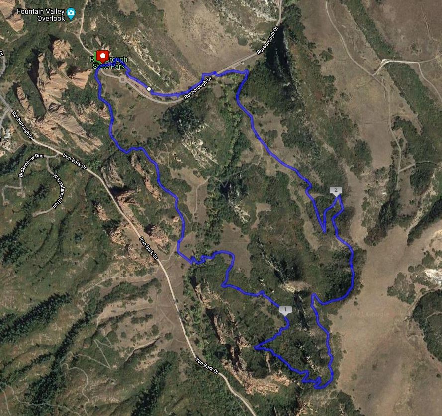 trail map of South Rim Trail