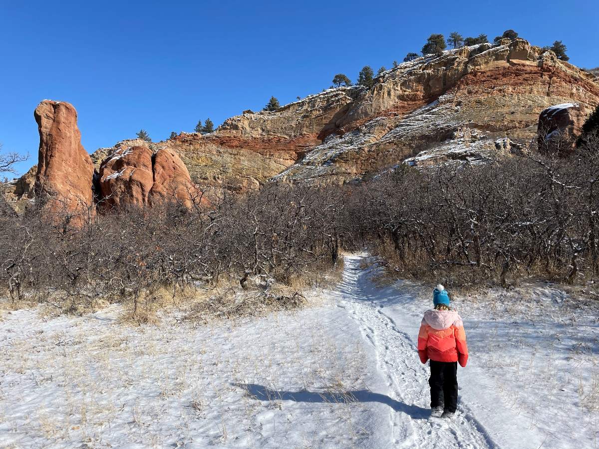 snowy hike