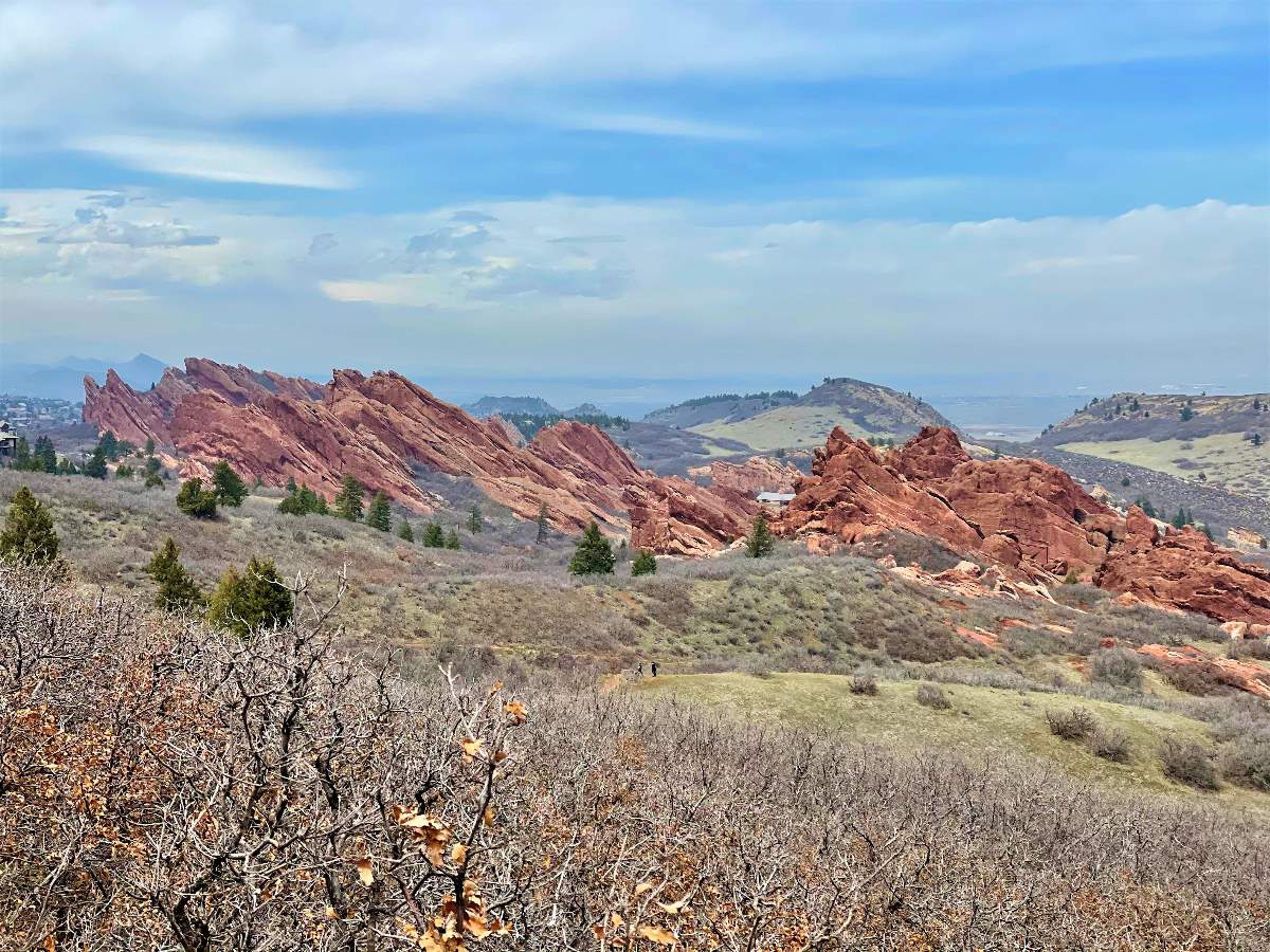 red rock view from top