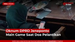 Oknum Anggota DPRD Jeneponto Ini Asyik Bermain HP Saat Pembacaan Doa Pelantikan Pimpinan