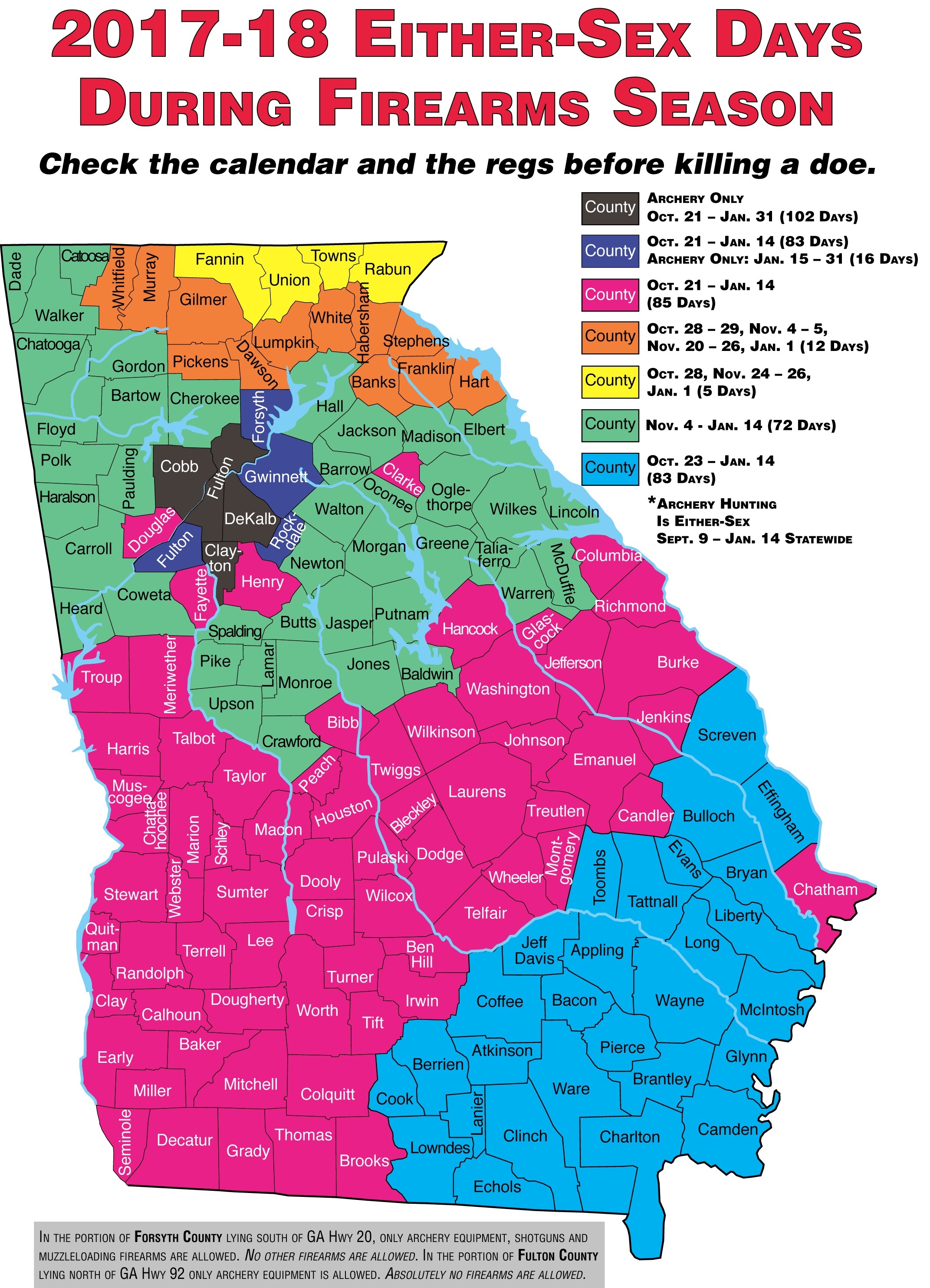 Whitetail Rut Map Ga - Template Calendar Design