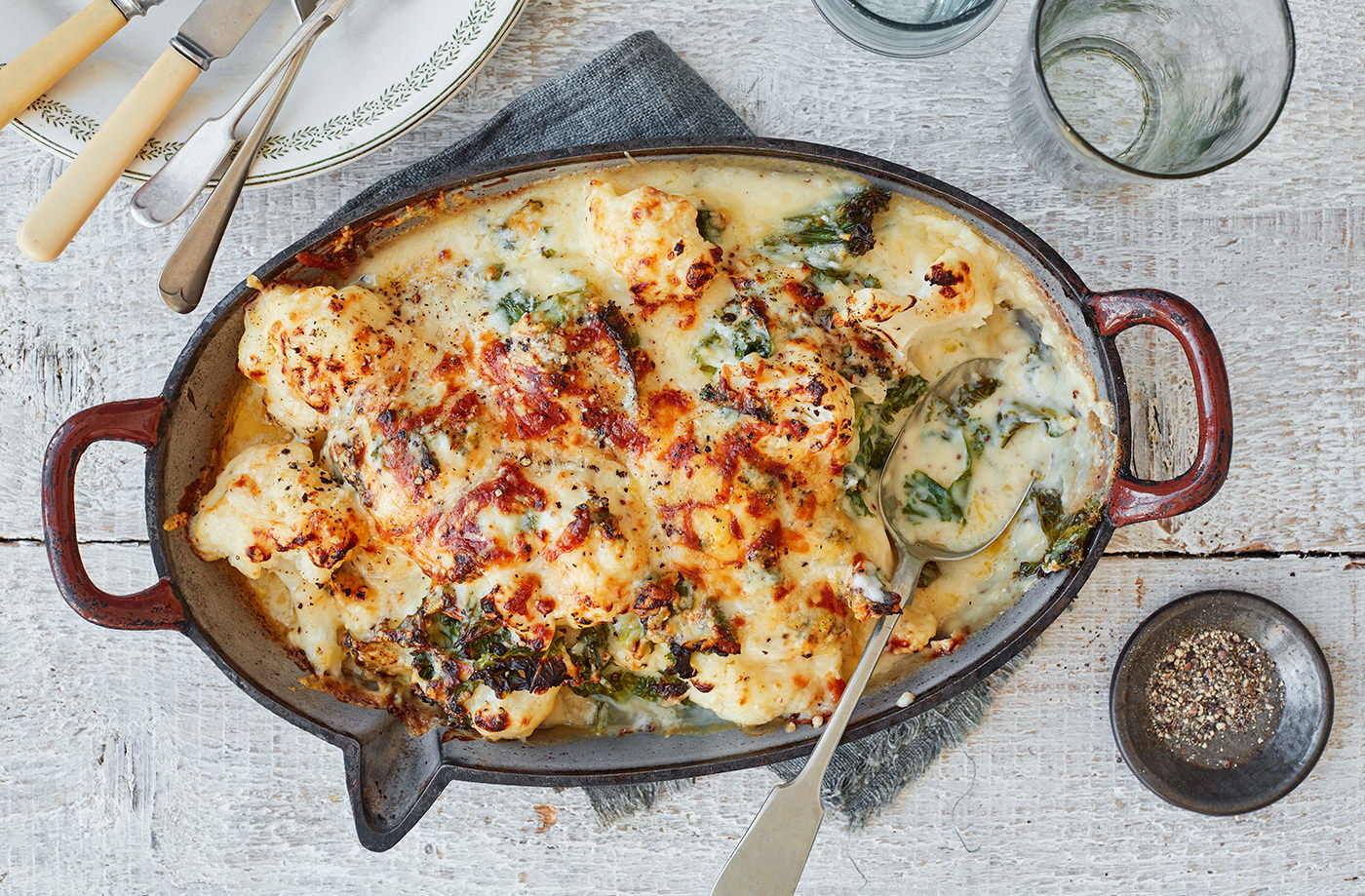 Kale and cauliflower cheese recipe