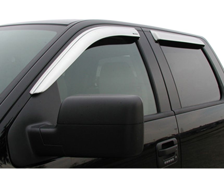 Stampede Chrome Window Deflectors | RealTruck