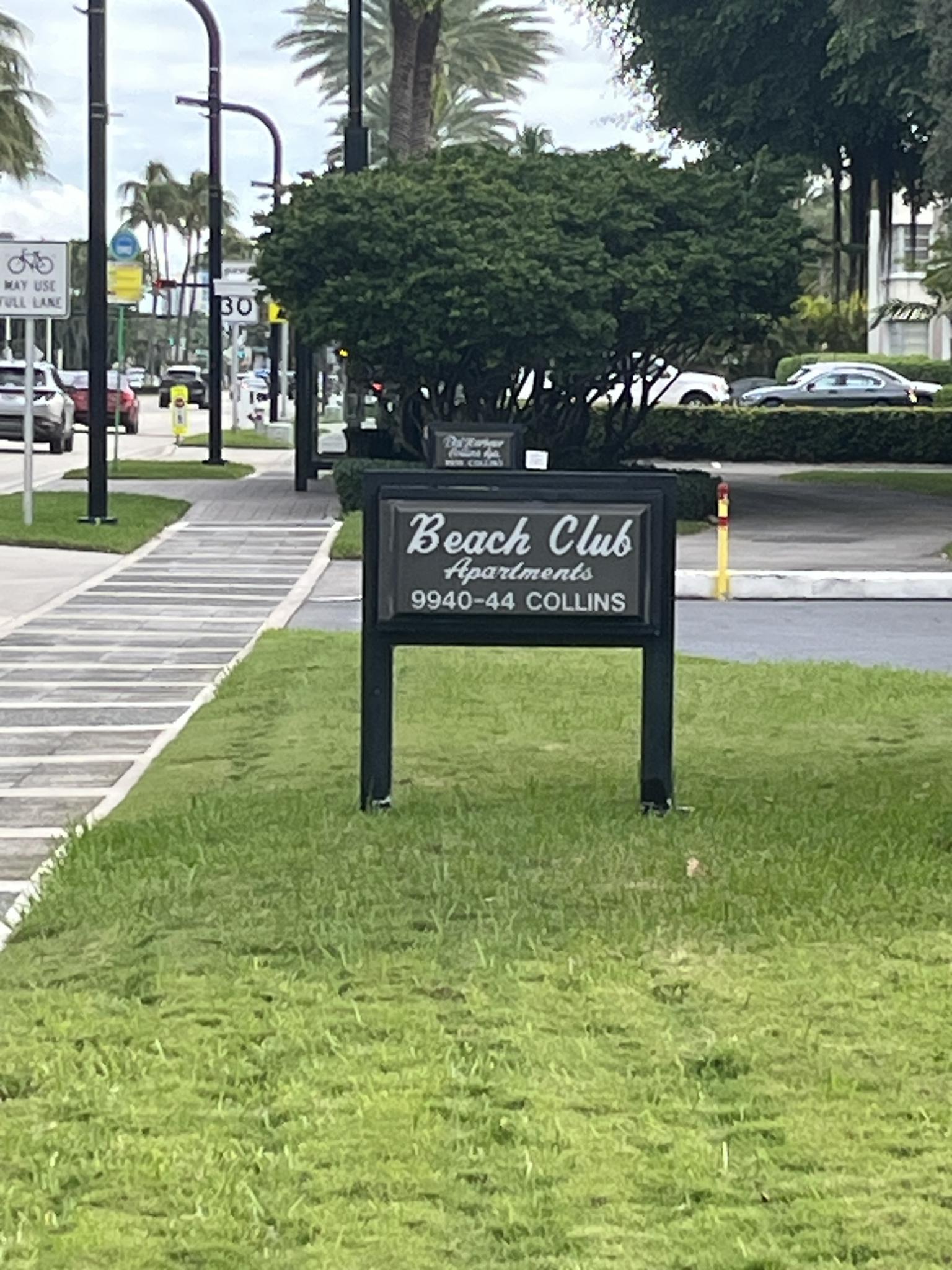 Beach Club Condo Sign