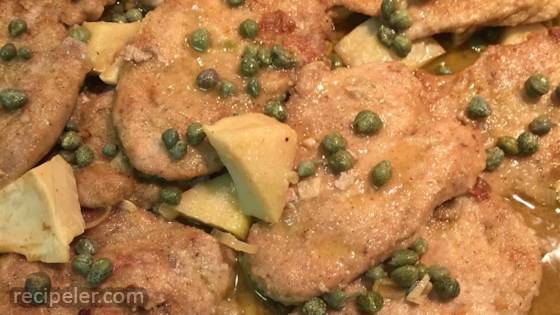 Chicken Piccata with Artichoke Hearts