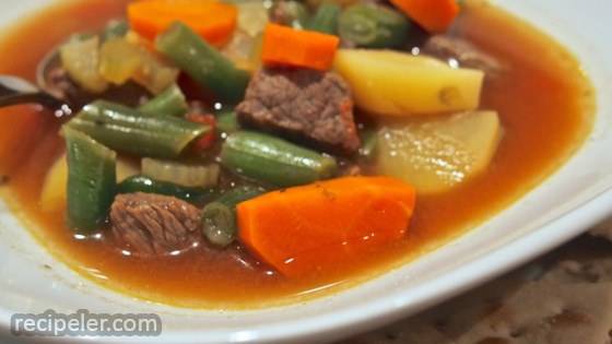 Dutch Oven Vegetable Beef Soup