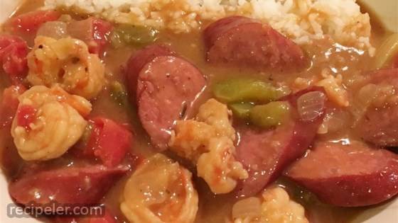 Easy Sausage and Shrimp Gumbo