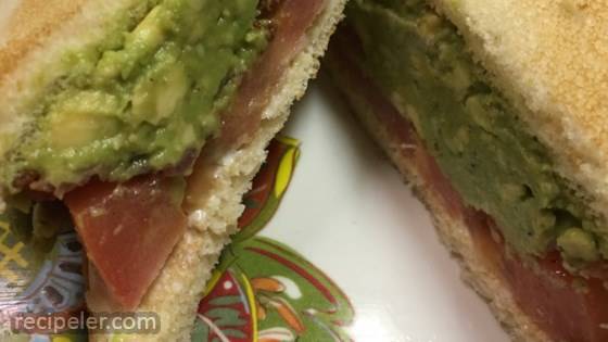 Midnight Snack Avocado Sandwich