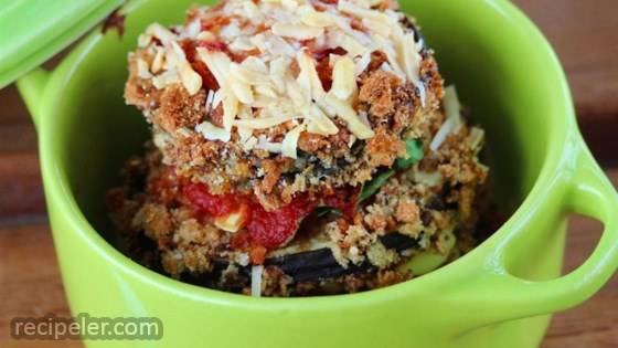 Not Too Saucy Eggplant Parmesan