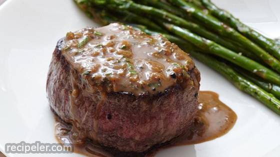 Oven-Seared Beef Tenderloin with Herb Pan Sauce