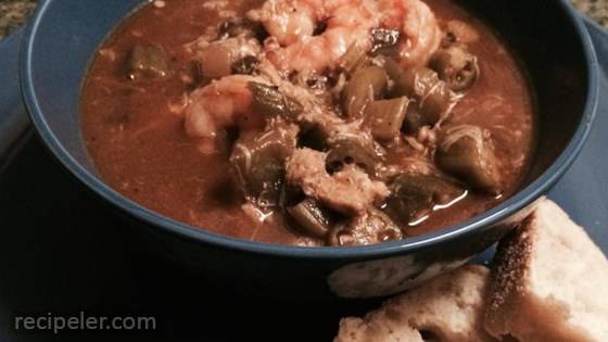 Roux-Based Authentic Seafood Gumbo with Okra