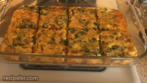 Spinach Bacon Egg Casserole