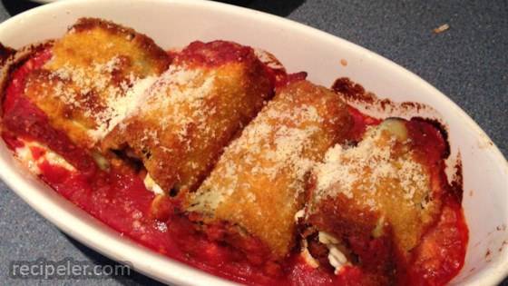 Stuffed Eggplant Parmesan Rolls