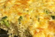 Broccoli, Rice, Cheese, and Chicken Casserole