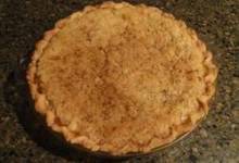 crumb-top rhubarb custard pie