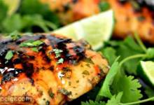 Grilled Lime Cilantro Chicken with Sweet Chili Sauce