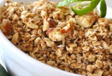 honey-lime granola with almonds