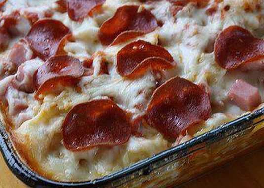 BEST EVER PIZZA CASSEROLE