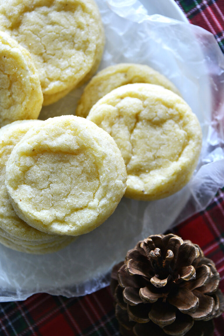 Eggnog Cookies stacked