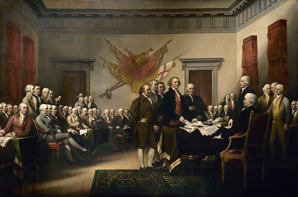 Declaration of Independenc by John Trumbull. 