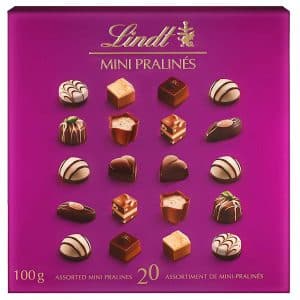 CAJA DE CHOCOLATES SURTIDOS LINDT MINI PRALINES 100GR