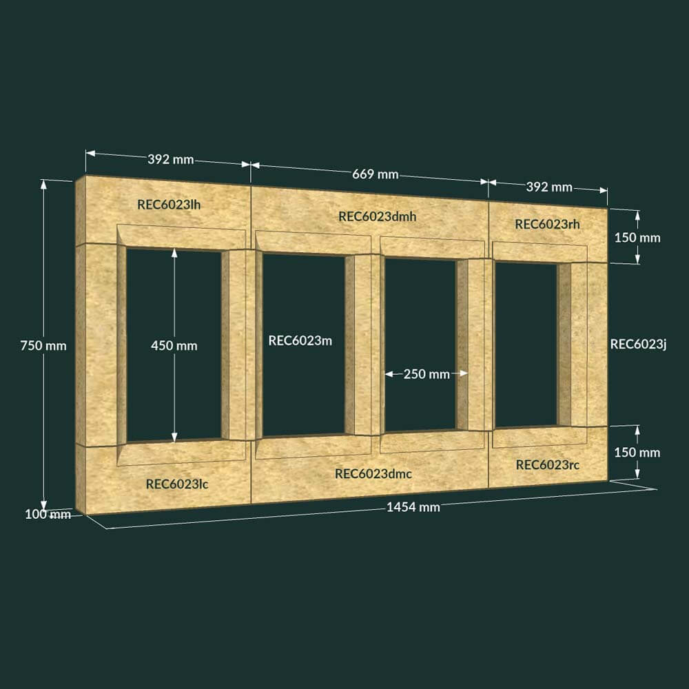 Quadruple Light Mullion Window