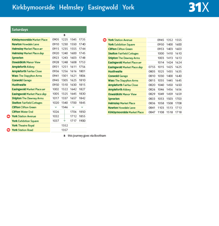 Service 31X - Reliance