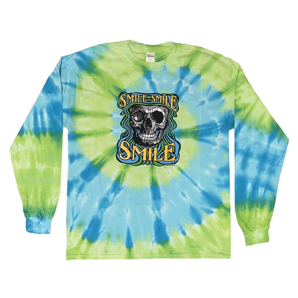 Smile, Smile, Smile Throwback Long-Sleeve Tie-Dye T-Shirt