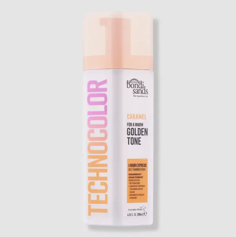 a bottle of technicolor caramel for a warm golden tone conditioner