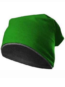 Two-layered hat KRASNAL SMERFETKA green + graphite.