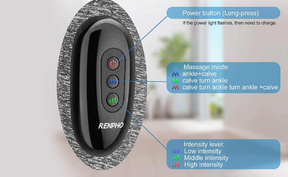 Renpho Cordless Calf Foot Massager controller