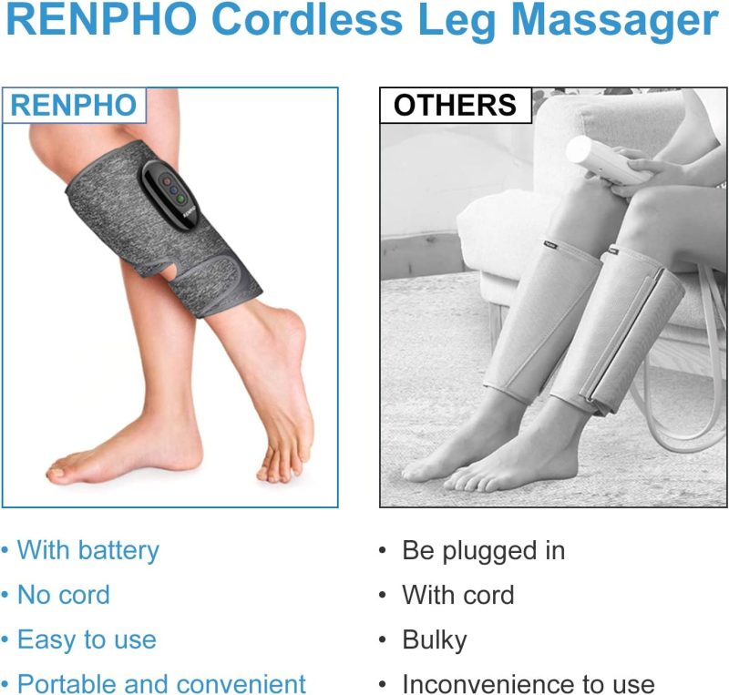 Cordless Calf Foot Massager portable and easy