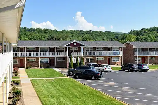 view of property with a lawn