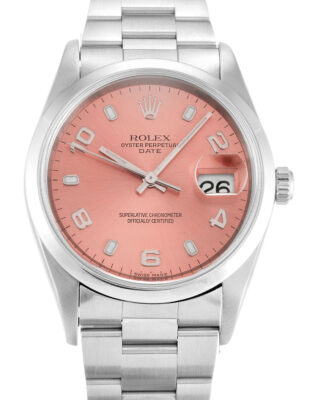 Rolex Oyster Perpetual Date 34mm Salmon Dial 15200