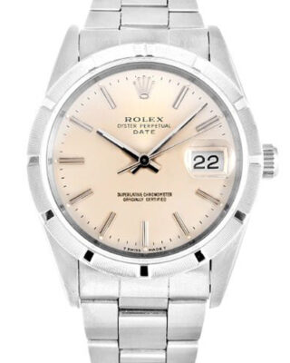 Rolex Oyster Perpetual Date 34mm Silver Dial 15210