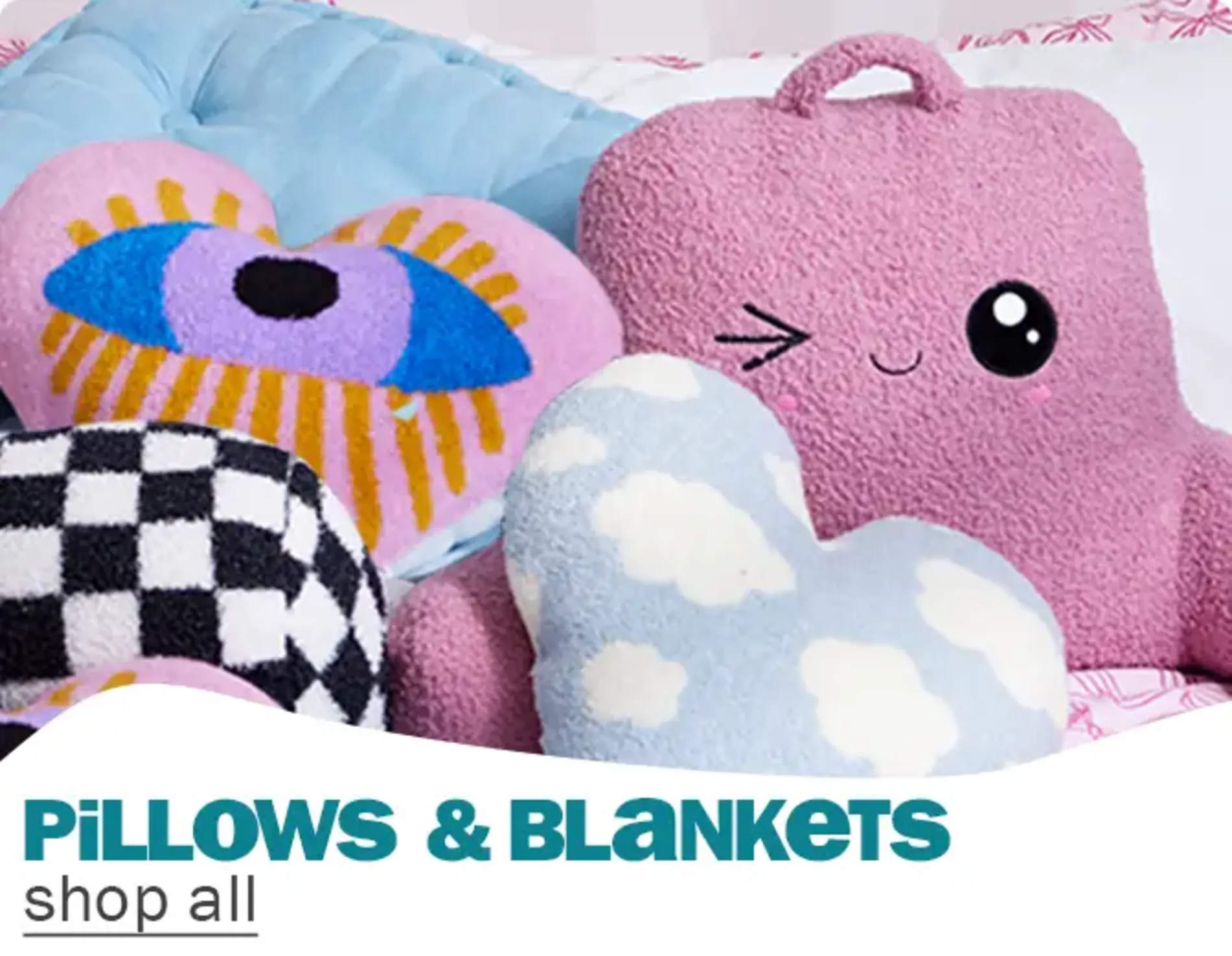 Pillows & Blankets. Shop All