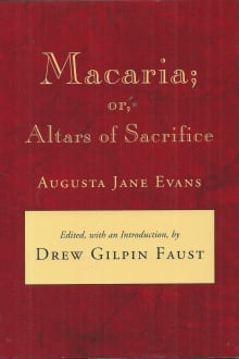 Book cover of Macaria; or, Altars of Sacrifice