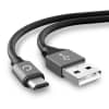 1x USB Kabel, grau Nylon (2A), 2m