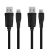 2x USB Kabel, schwarz PVC (1A)