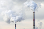 Free Stock Photo: Chimneys at a coal power station