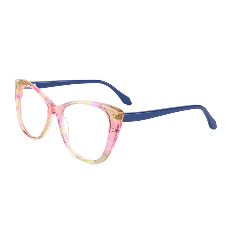 Judy Cat Eye Pink Glasses