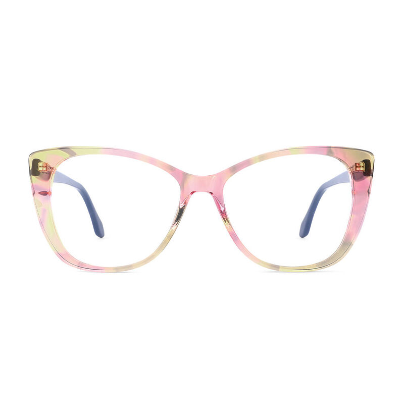 Judy Cat Eye Pink Glasses