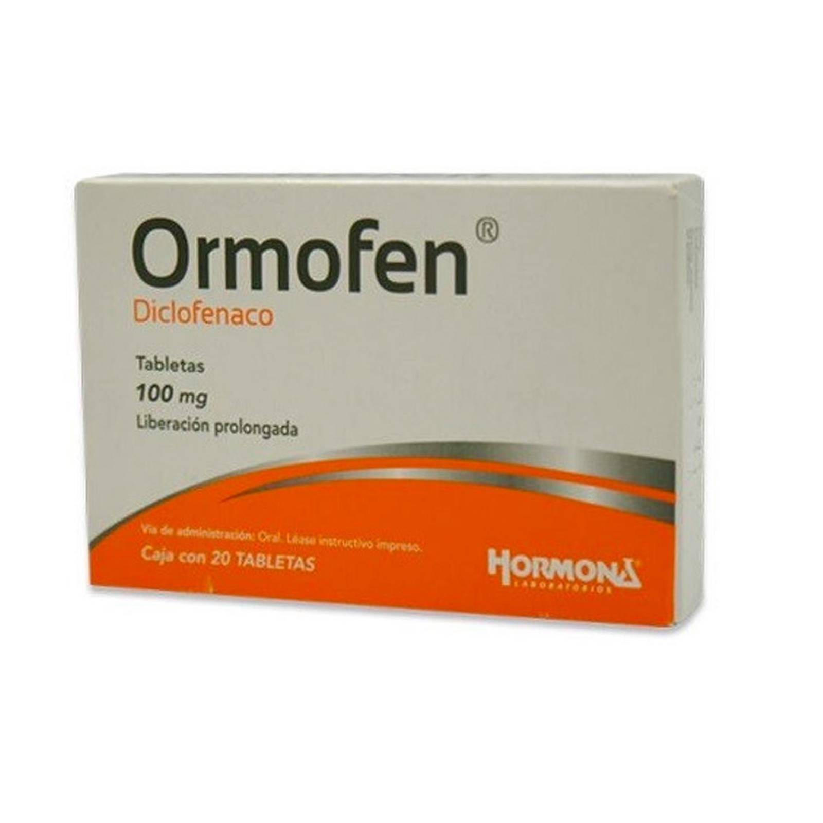 Diclofenaco Ormofen Liberación Prolongada 100 mg 20 tabletas 