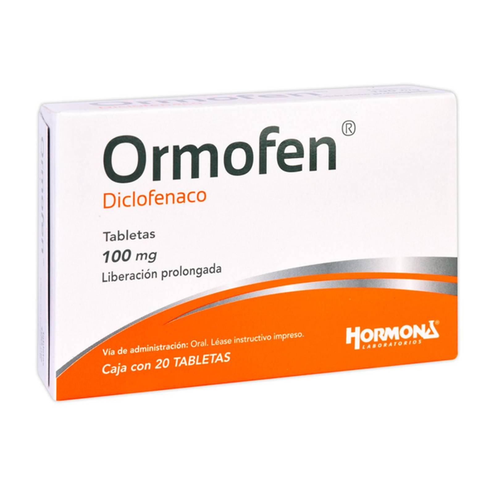 Diclofenaco Ormofen Liberación Prolongada 100 mg 20 tabletas 